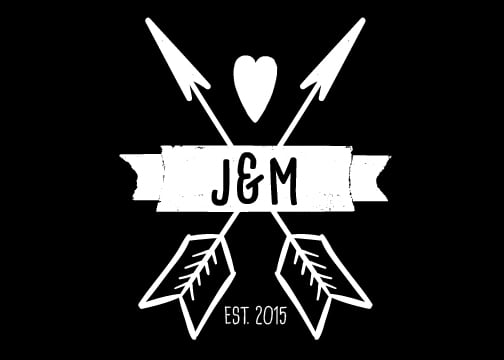 wedding monogram gobo design 01