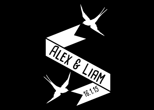 wedding monogram gobo design 03