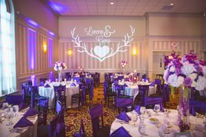 Wedding Monogram Projection with Uplights