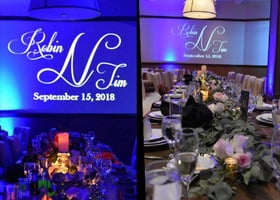 Custom Projection at a Wedding Event