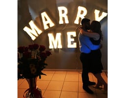 Marry Me Light Up Letters Rental